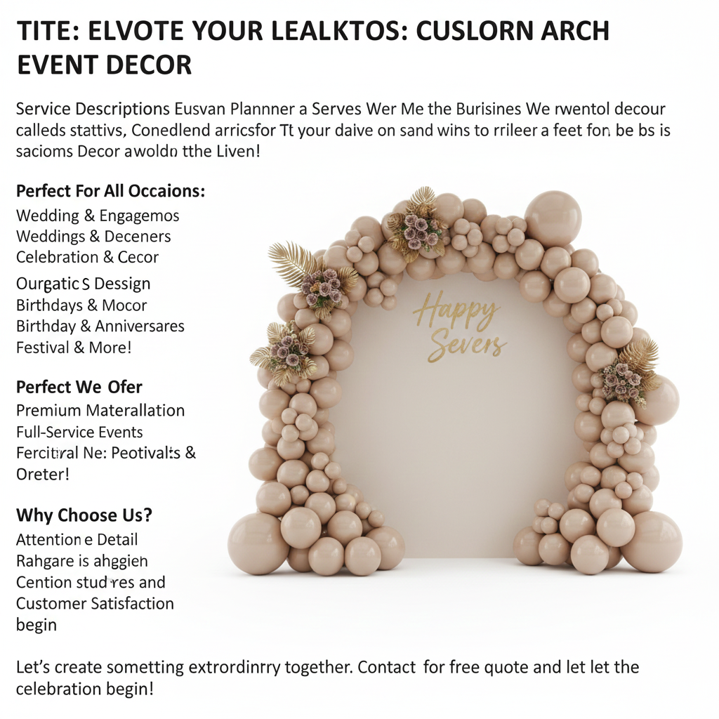 Stunning Custom Balloon Arches & Luxury Event Decor